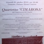 21 ottobre 2010.Genzano.Quartetto Cimarosa