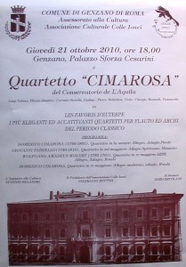 21 ottobre 2010.Genzano.Quartetto Cimarosa